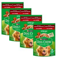Pack Comida para Perros DOG CHOW Adultos Cena de Carne Pouch 100g x4un