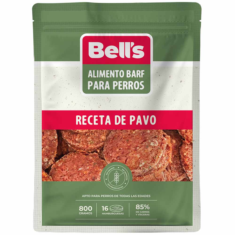Comida para Perros BELLS Adulto Barf Pavo Doypack 800g