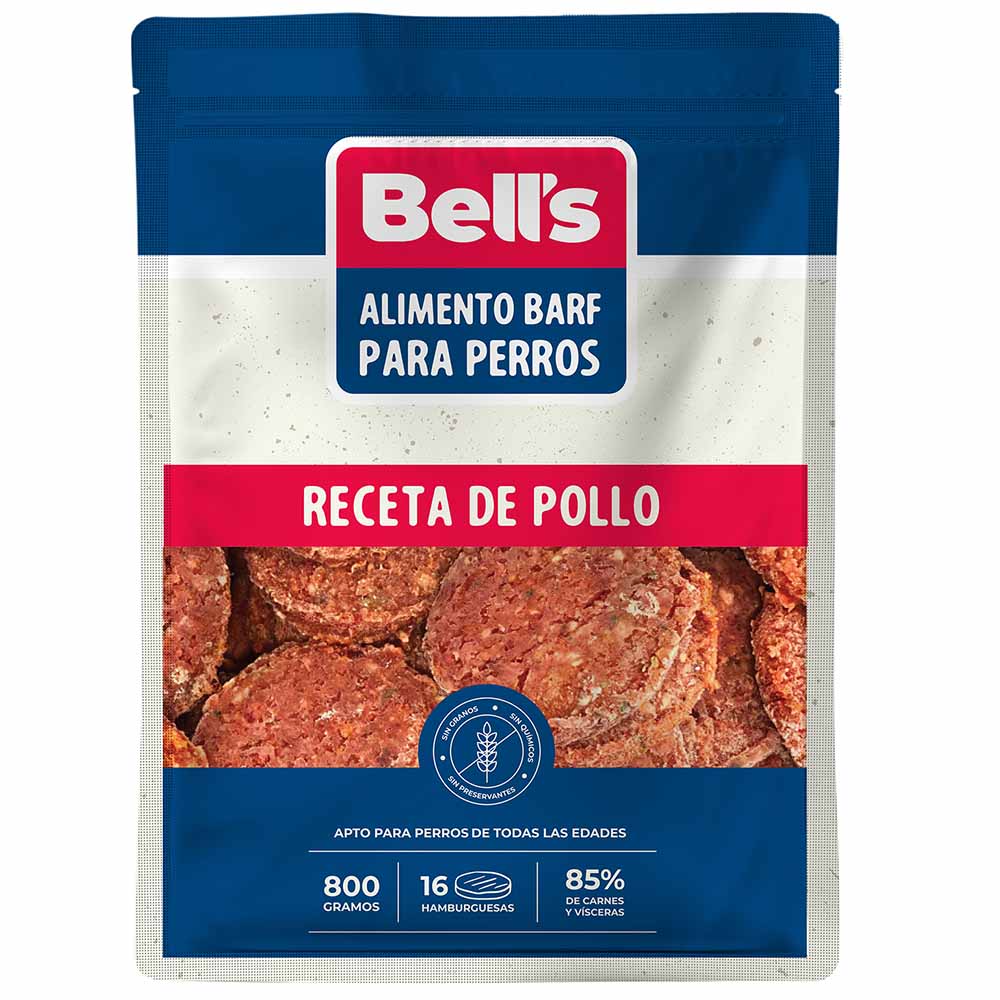 Comida para Perros BELLS Adulto Barf Pollo Doypack 800g