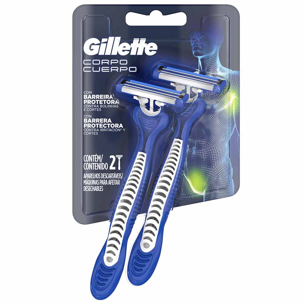 GILLETTE Cuerpo Máquinas de Afeitar Desechables 2un