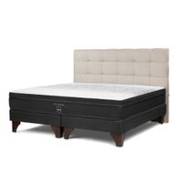 Dormitorio Europeo Tempo King + Respaldo Issey Niebla