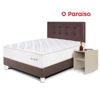 Dormitorio Royal Elizabeth 1.5 Plazas Chocolate+ Velador Repisa