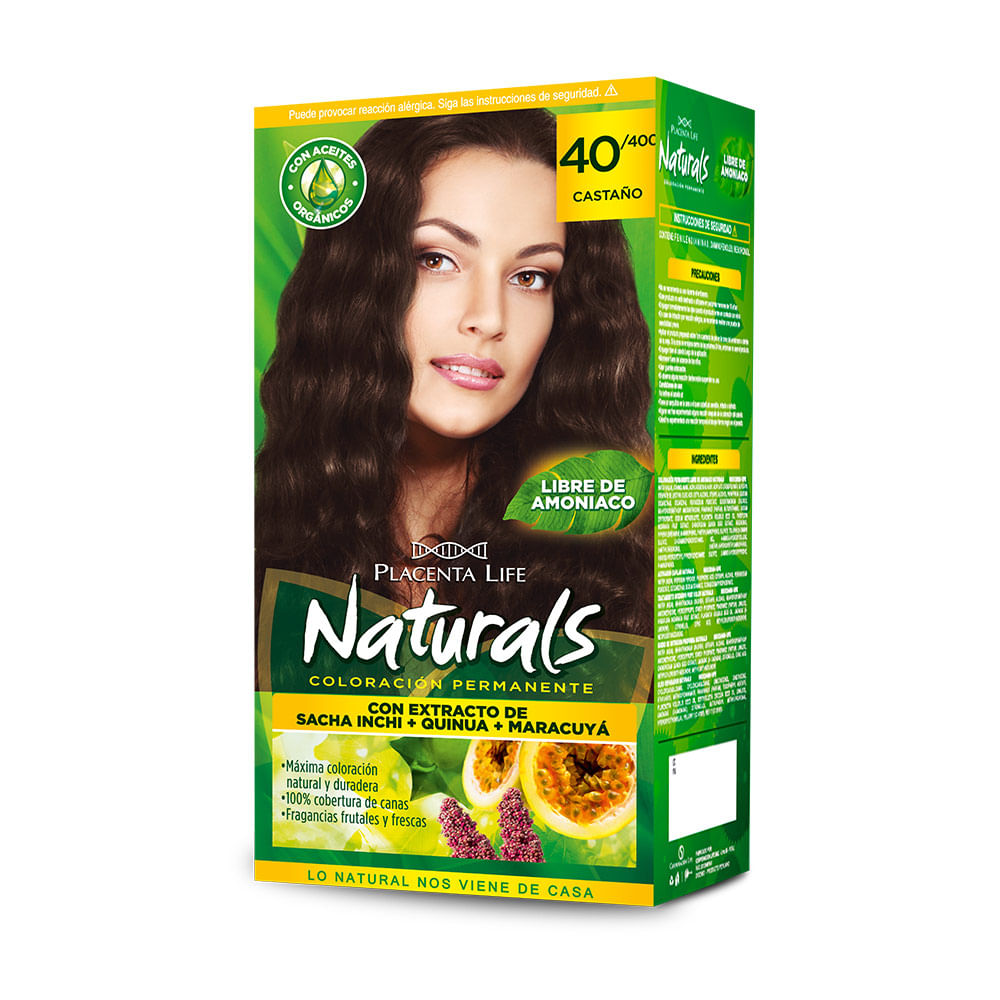 Placenta Life Naturals Coloración 40/400 Castaño Kit NP