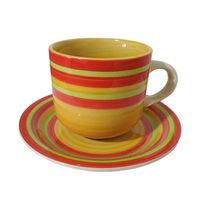 Juego De Tazas con plato De Te O Cafe En Porcelana 6 unidades