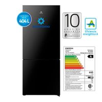 Refrigeradora Indurama Bottom Freezer RI-698N 404L Negro
