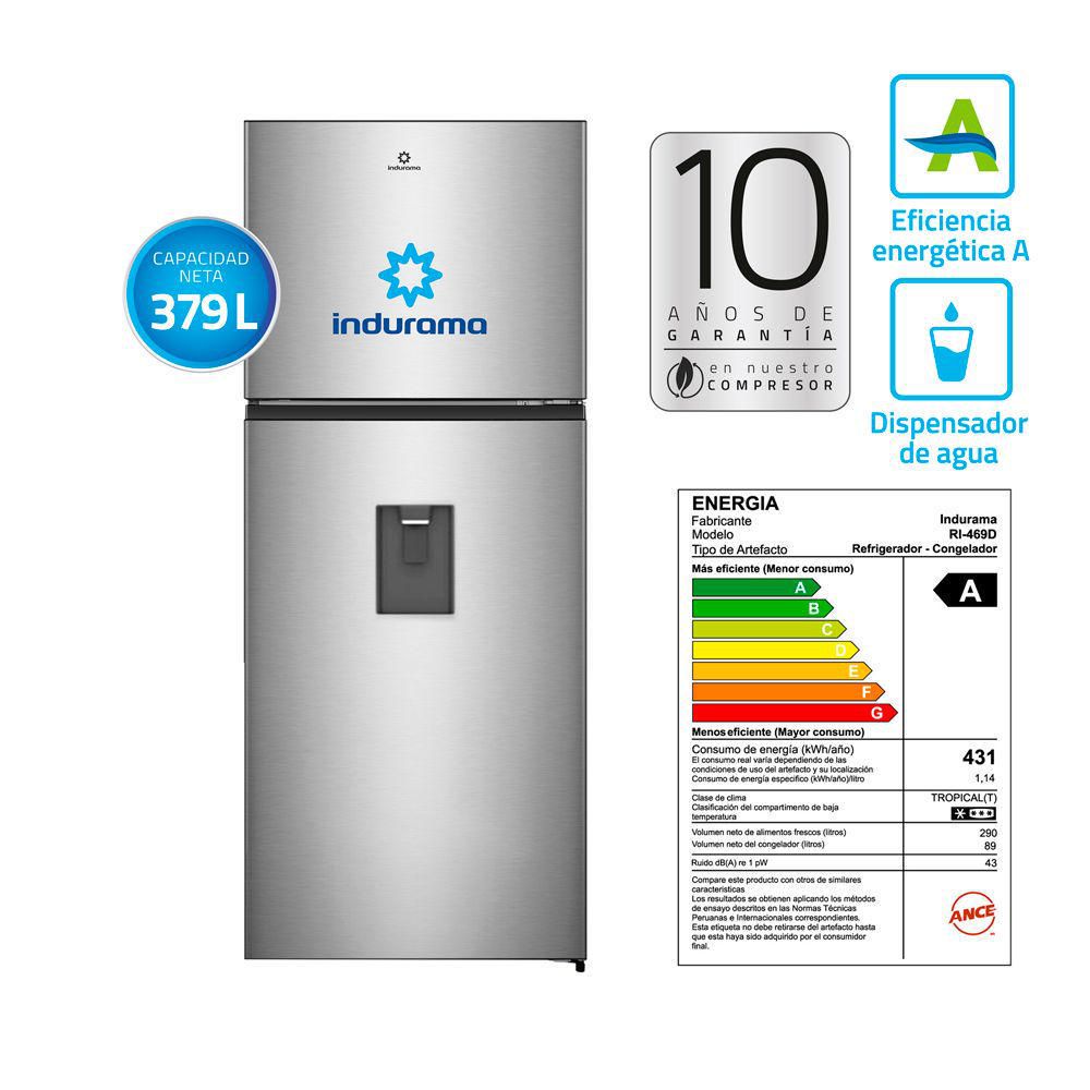Refrigeradora Indurama Top Freezer RI-469D 379L Croma