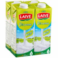 leche laive sin lactosa caja 1lt  x 4 pack   (oferta)