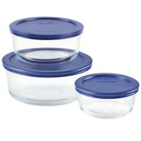 Set de Refractarios PYREX Redondo 3un C/Tapa
