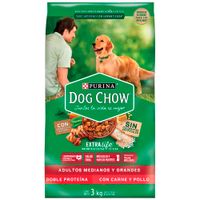 Comida para Perros DOG CHOW Adulto  Mediano Grande Bolsa 3Kg