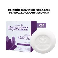 24 Jabón Rejuvenece Plus a base de Arroz & Acido Hialuronico