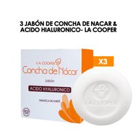 3 Jabón de Concha de Nacar & Acido Hialuronico- La Cooper