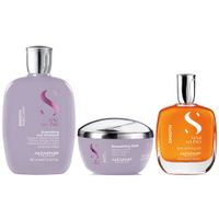 Shampoo Anti Frizz Sin Sal 250ml + Mascarilla + Aceite Alfaparf Smooth
