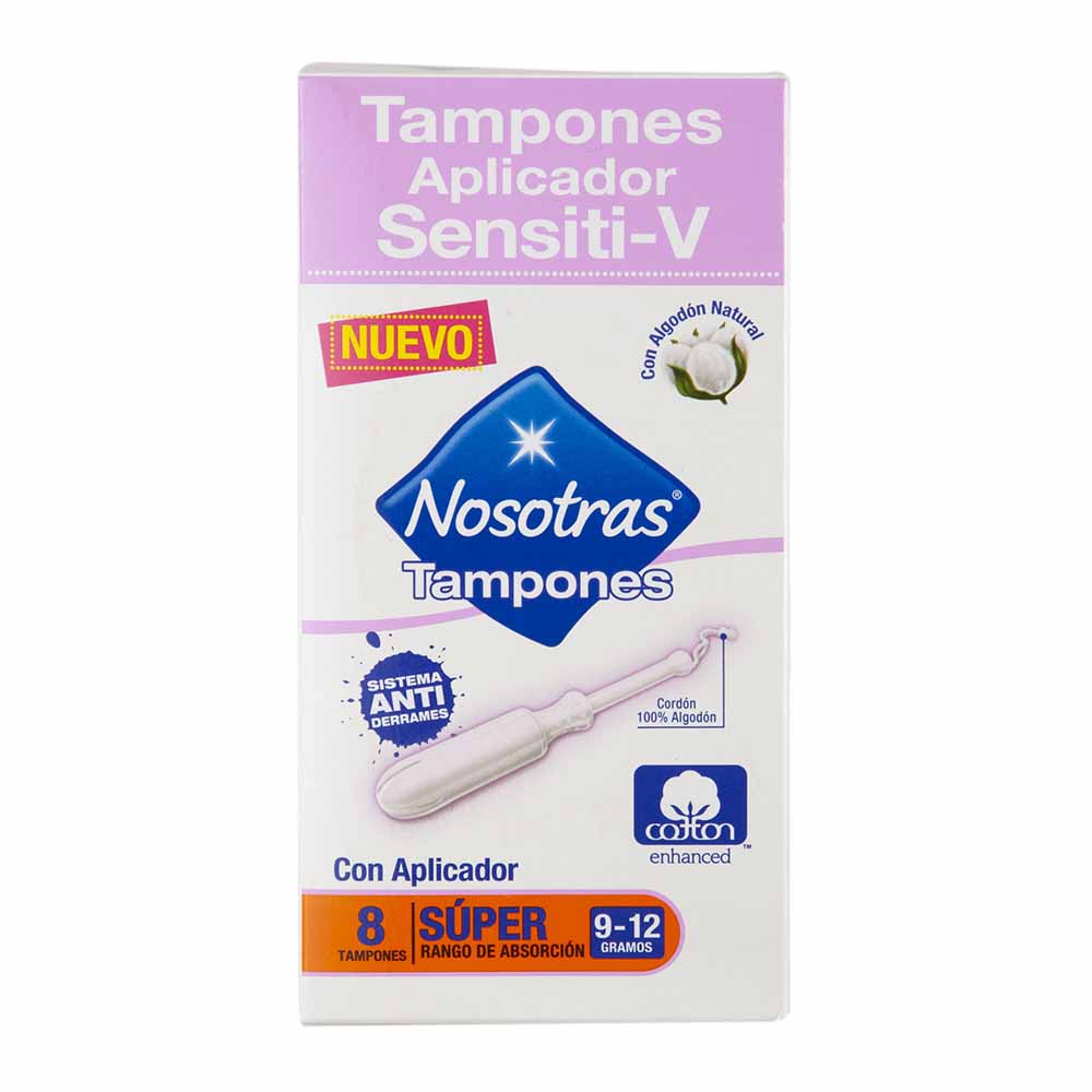 Tampones NOSOTRAS con Aplicador Súper Sensitive Caja 8un