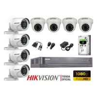 Kit 8 Cámaras Seguridad Hikvision Full Hd 1080P + Disco 2Tb Oferta P2P