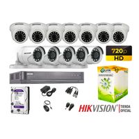 Kit 12 Cámaras Seguridad Hikvision Hd 720P + Disco 1Tb Completo P2P