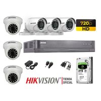 Kit 6 Cámaras Seguridad Hikvision Hd 720P + Disco 2Tb Oferta P2P Hdmi