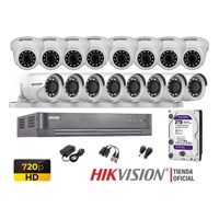 Kit 16 Cámaras Seguridad Hikvision Hd 720P + Disco 2Tb Oferta P2P Hdmi