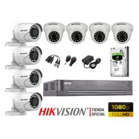 Kit 8 Cámaras Seguridad Hikvision Full Hd 1080P + Disco 1Tb Oferta P2P