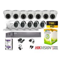 Kit 12 Cámaras Seguridad Hikvision Hd 720P + Disco 2Tb Completo P2P