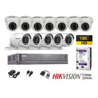Kit 12 Cámaras Seguridad Hikvision Hd 720P + Disco 2Tb Oferta P2P Hdmi