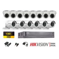 Kit 14 Cámaras Seguridad Hikvision Hd 720P + Cable Hdmi Oferta P2P