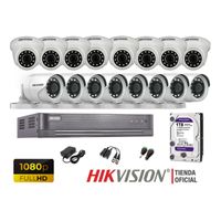 Kit 16 Cámaras Seguridad Hikvision Full Hd 1080P + Disco 1Tb Oferta