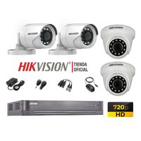 Kit 4 Cámaras Seguridad Hikvision Hd 720P + Cable Hdmi Oferta P2P