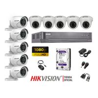 Kit 10 Cámaras Seguridad Hikvision Full Hd 1080P + Disco 2Tb Oferta