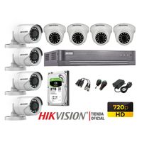 Kit 8 Cámaras Seguridad Hikvision Hd 720P + Disco 2Tb Oferta P2P Hdmi