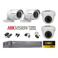Kit 4 Cámaras Seguridad Hikvision Full Hd 1080P + Cable Hdmi Oferta