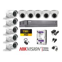 Kit 10 Cámaras Seguridad Hikvision Hd 720P + Disco 2Tb Oferta P2P Hdmi