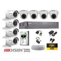 Kit 8 Cámaras Seguridad Hikvision Hd 720P + Disco 1Tb Completo P2P