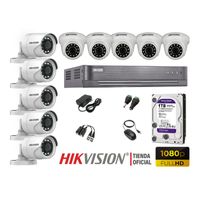 Kit 10 Cámaras Seguridad Hikvision Full Hd 1080P + Disco 1Tb Oferta