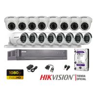 Kit 16 Cámaras Seguridad Hikvision Full Hd 1080P + Disco 2Tb Oferta