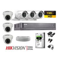 Kit 6 Cámaras Seguridad Hikvision Hd 720P + Disco 2Tb Completo P2P