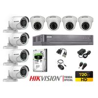 Kit 8 Cámaras Seguridad Hikvision Hd 720P + Disco 1Tb Oferta P2P Hdmi