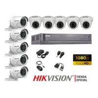 Kit 10 Cámaras Seguridad Hikvision Full Hd 1080P + Cable Hdmi Oferta