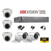 Kit 5 Cámaras Seguridad Hikvision Hd 720P + Cable Hdmi Oferta P2P