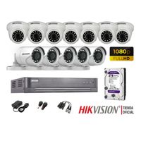 Kit 12 Cámaras Seguridad Hikvision Full Hd 1080P + Disco 2Tb Oferta
