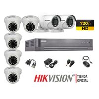 Kit 7 Cámaras Seguridad Hikvision Hd 720P + Cable Hdmi Oferta P2P