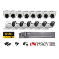 Kit 14 Cámaras Seguridad Hikvision Full Hd 1080P + Cable Hdmi Oferta