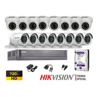 Kit 16 Cámaras Seguridad Hikvision Hd 720P + Disco 1Tb Oferta P2P Hdmi