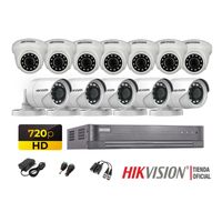 Kit 12 Cámaras Seguridad Hikvision Hd 720P + Cable Hdmi Oferta P2P