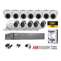 Kit 12 Cámaras Seguridad Hikvision Hd 720P + Disco 1Tb Oferta P2P Hdmi