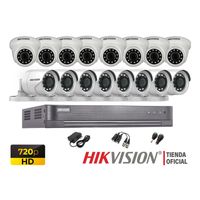 Kit 16 Cámaras Seguridad Hikvision Hd 720P + Cable Hdmi Oferta P2P