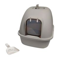 Arenero para Gatos Portátil Private con Pala Gris