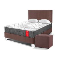 Dormitorio Su Majestad 2 Plazas + Puff Chocolate