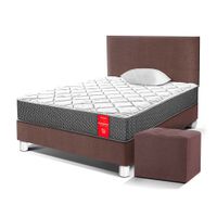 Dormitorio Su Majestad 1.5 Plazas + Puff Chocolate