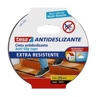 Cinta Antideslizante Negra 5m x 25mm Tesa