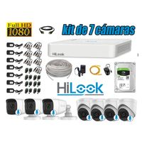 KIT 7 CÁMARAS SEGURIDAD AUDIO INCORPORADO FULL HD + DISCO 2TB